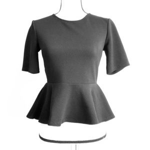 Textured peplum top